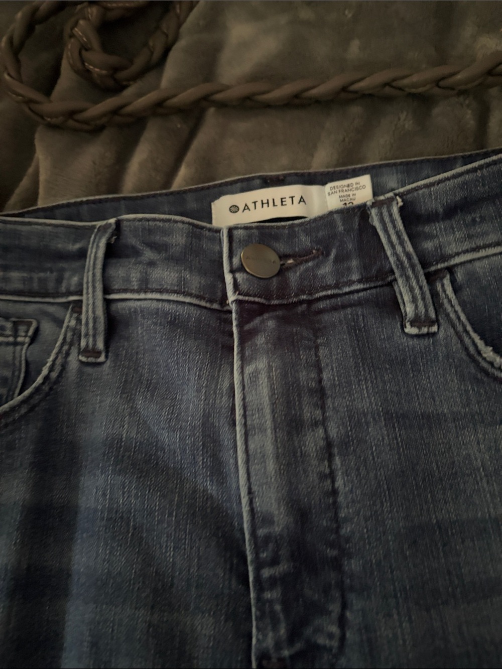 Athleta High-Rise Slim Jeans in Dark Blue
